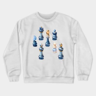 Unique Chessboard in Watercolors Crewneck Sweatshirt